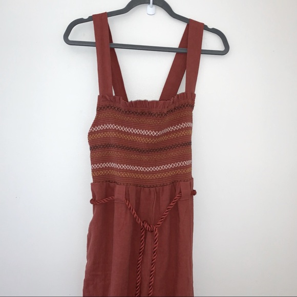 🆕Free People Smocked Jumpsuit in Sumac Colour - Picture 6 of 12